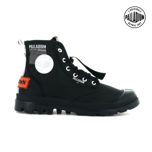 Palladium Pampa Lite Overlab Laarzen Dames Zwart | NL 03QBOMY